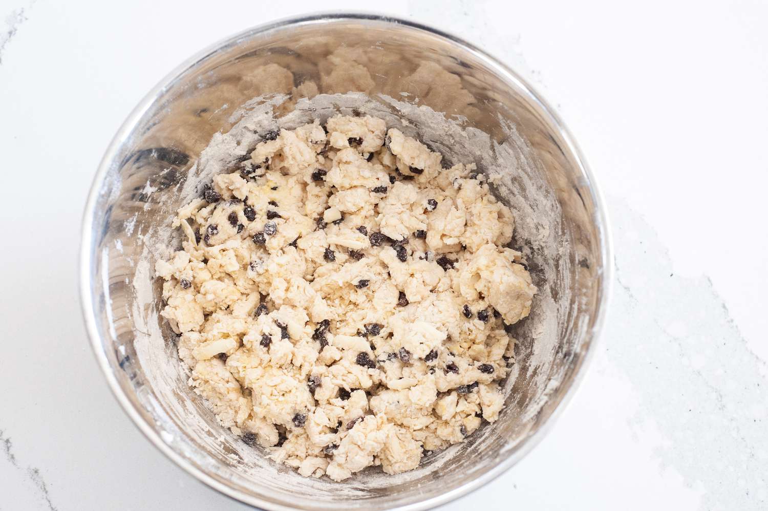 Currants mixed into the batter to make Easy Irish Scones.