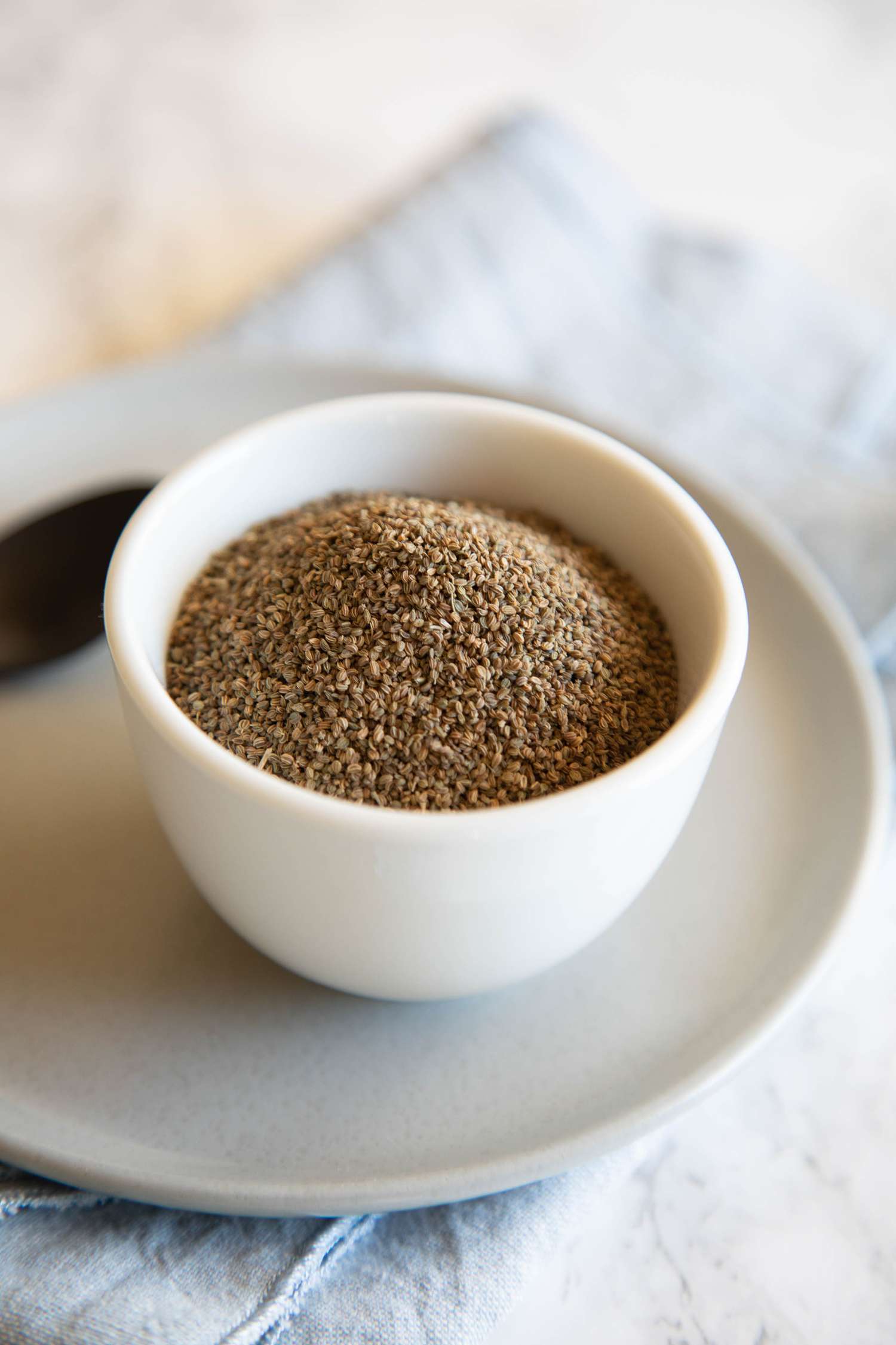 Close up view of celery seed spice
