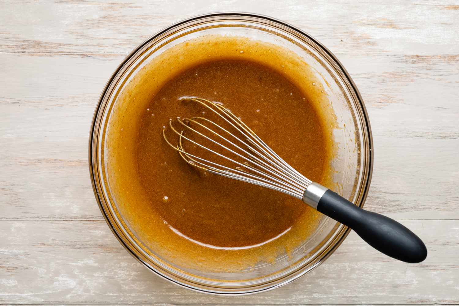 Bowl of Wet Ingredients for Pumpkin Blondie Recipe