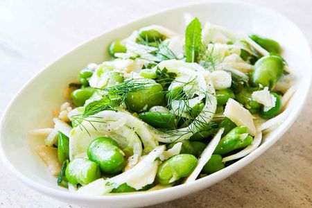 Fava Bean Fennel Salad with Parmesan