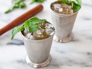 Two Mint Julep Cocktails