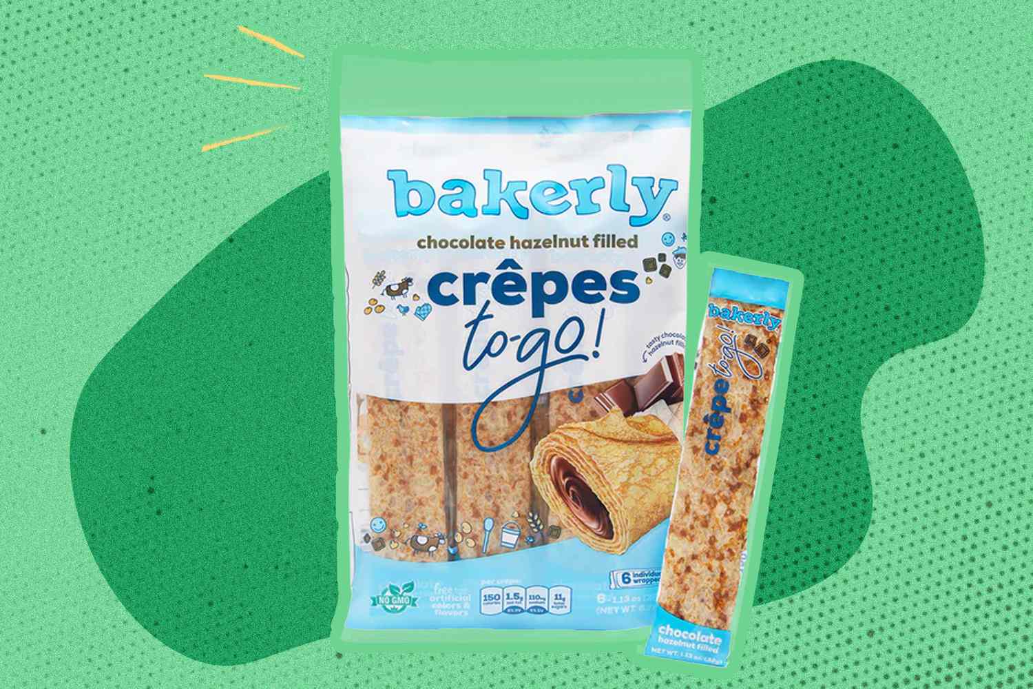 Bakerly chocolate hazelnut filled crepes to-go