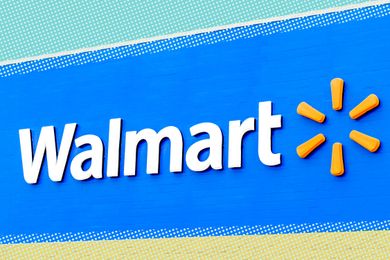 Walmart logo on a blue background