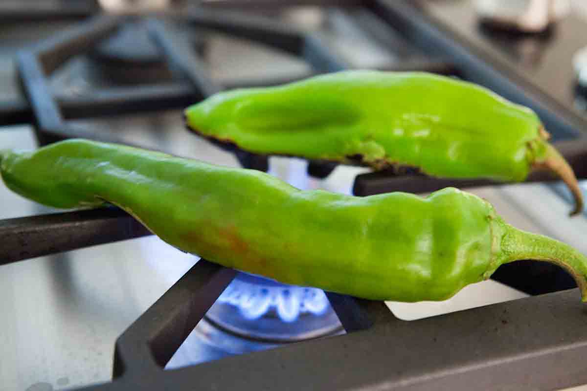 how to can salsa - roasting chilis