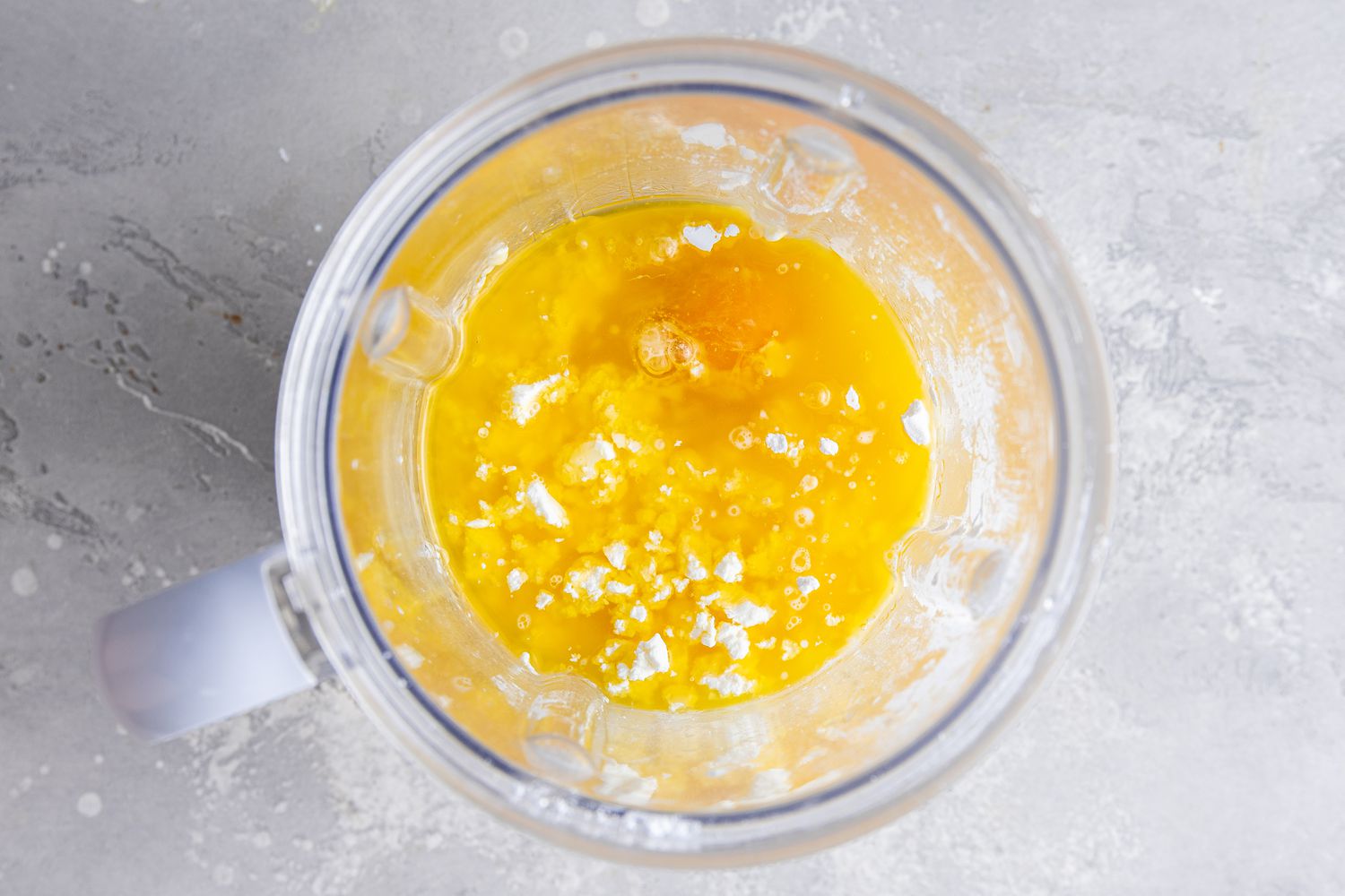 Easy Brazilian Cheese Bread Ingredients in a Blender 