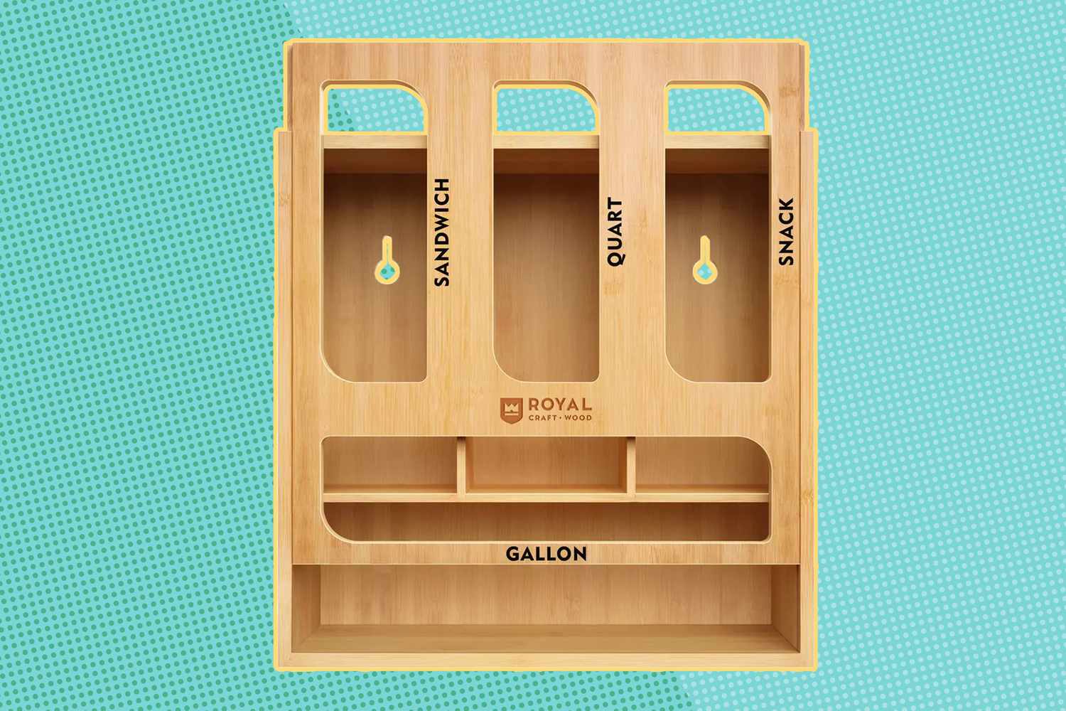 target plastic bag organizer over a color background