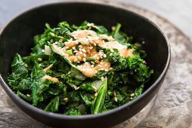 Sautéed Kale with Tahini Sauce