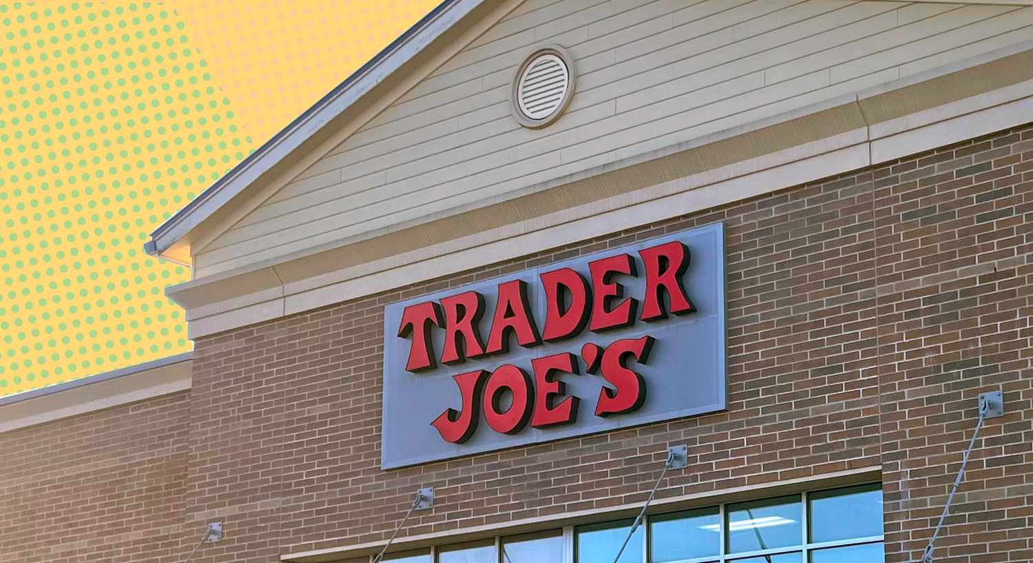 The front of a Trader Joe's store with signage visible