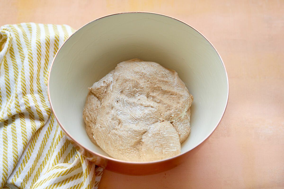 Homemade Whole Wheat Bread roll the dough into a ball