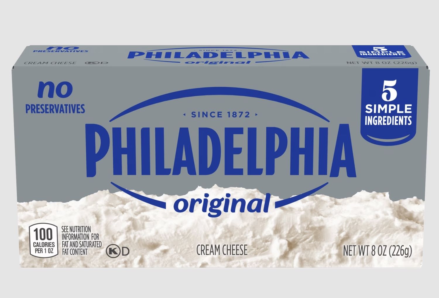 Philadelphia cream cheese in packaging