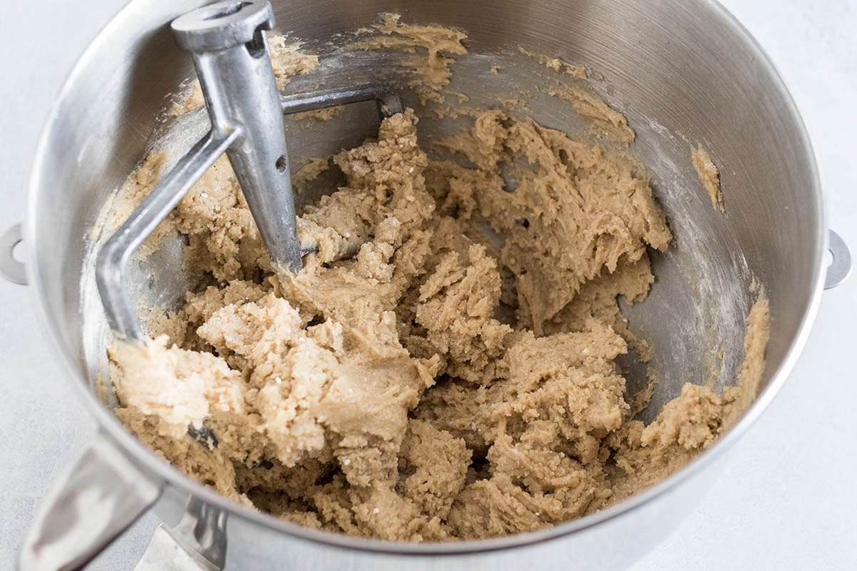 Batter for nestle chocolate chip cookie recipe.