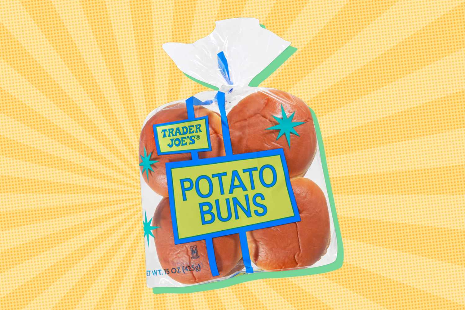 A package of Trader Joe's potato buns