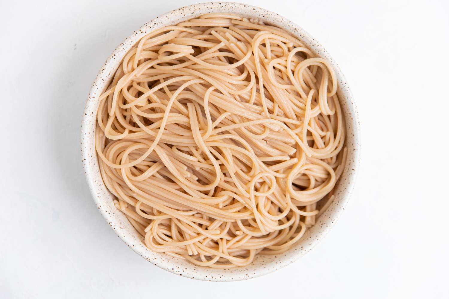 Bowl of Cooked Pasta for Miso Mushroom Pasta Recipe