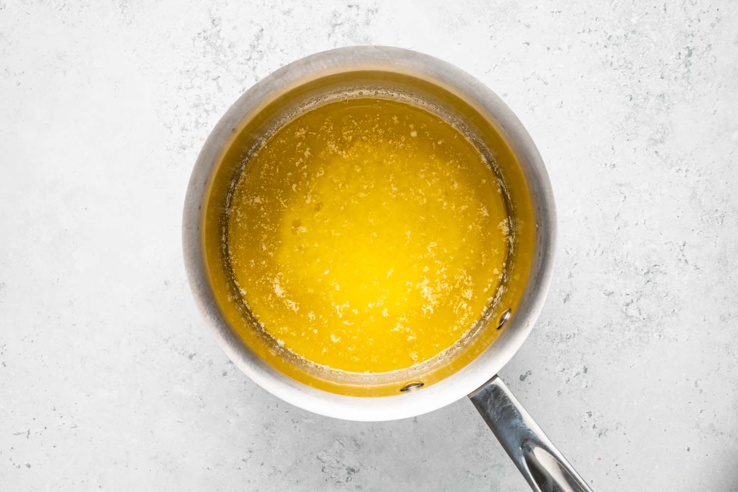 Pot of Melted Butter for Brownie Banana Bread