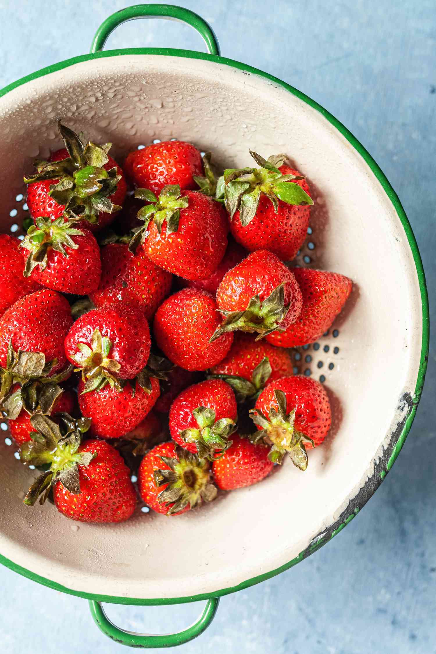 Strawberries in Colander Bowl for Jam