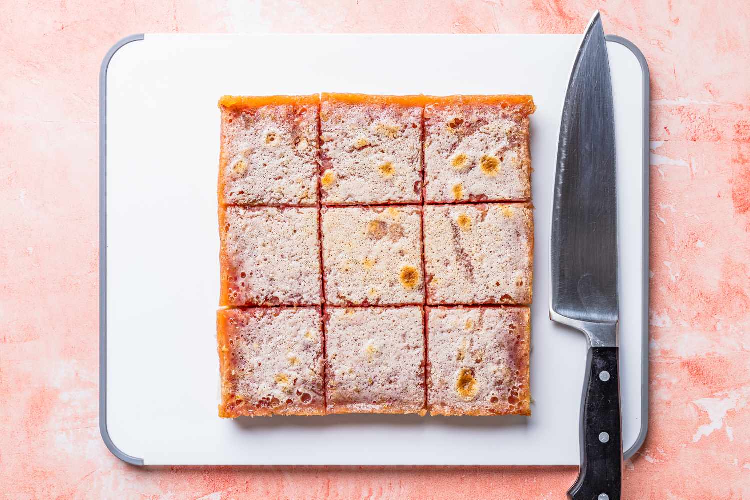 raspberry lime rickey bars cut ito 9 pieces