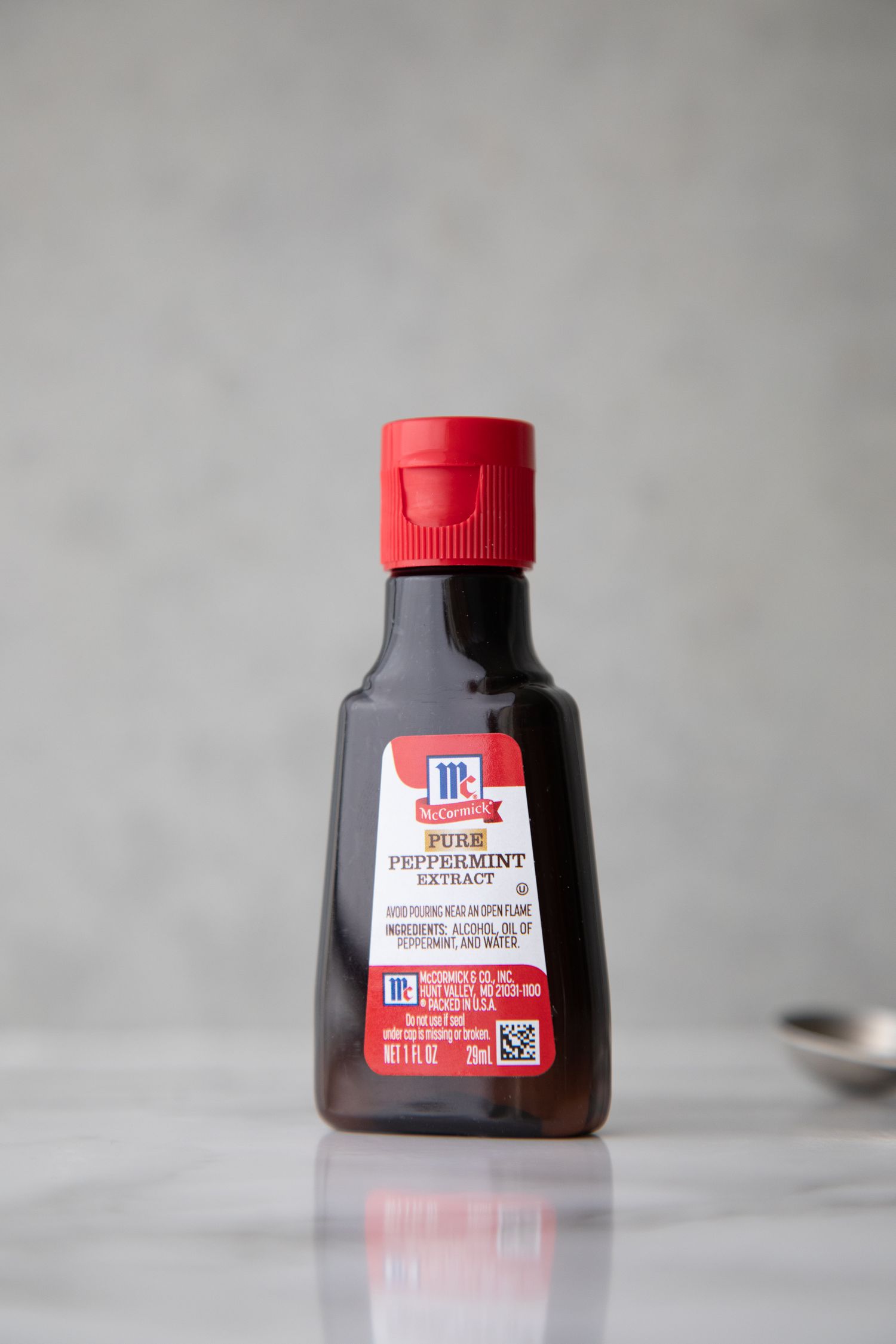 Bottle of McCormick's peppermint extract