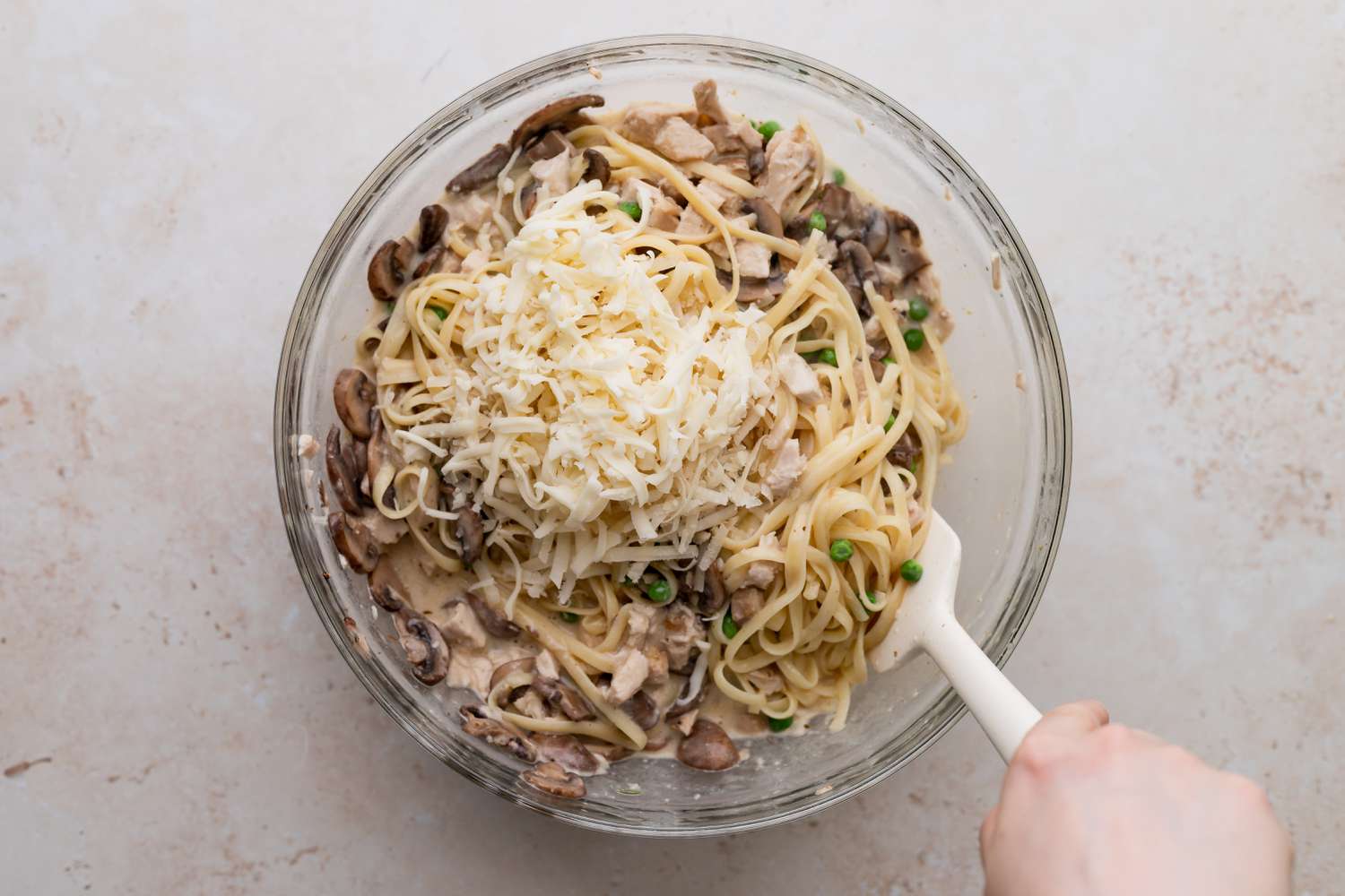 Making a Turkey Tetrazzini Recipe.