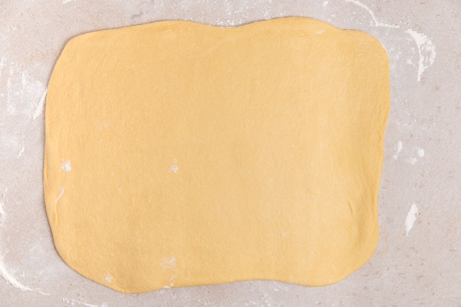 Dough Rolled Out on a Floured Surface