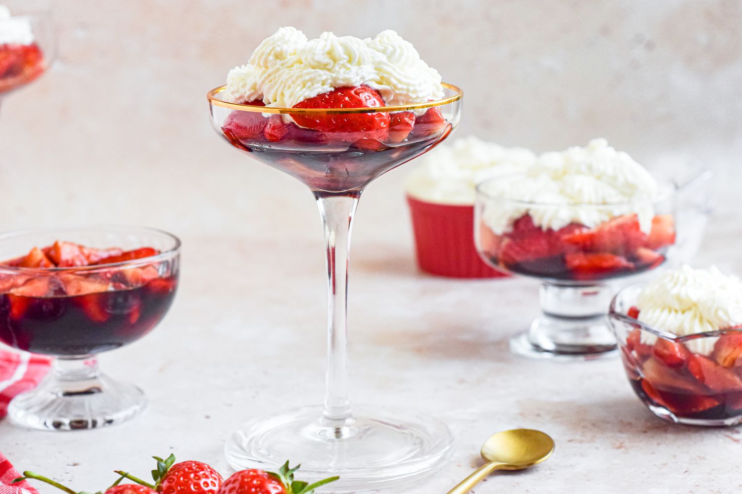 Ricotta-Mascarpone Mousse with Balsamic Strawberries