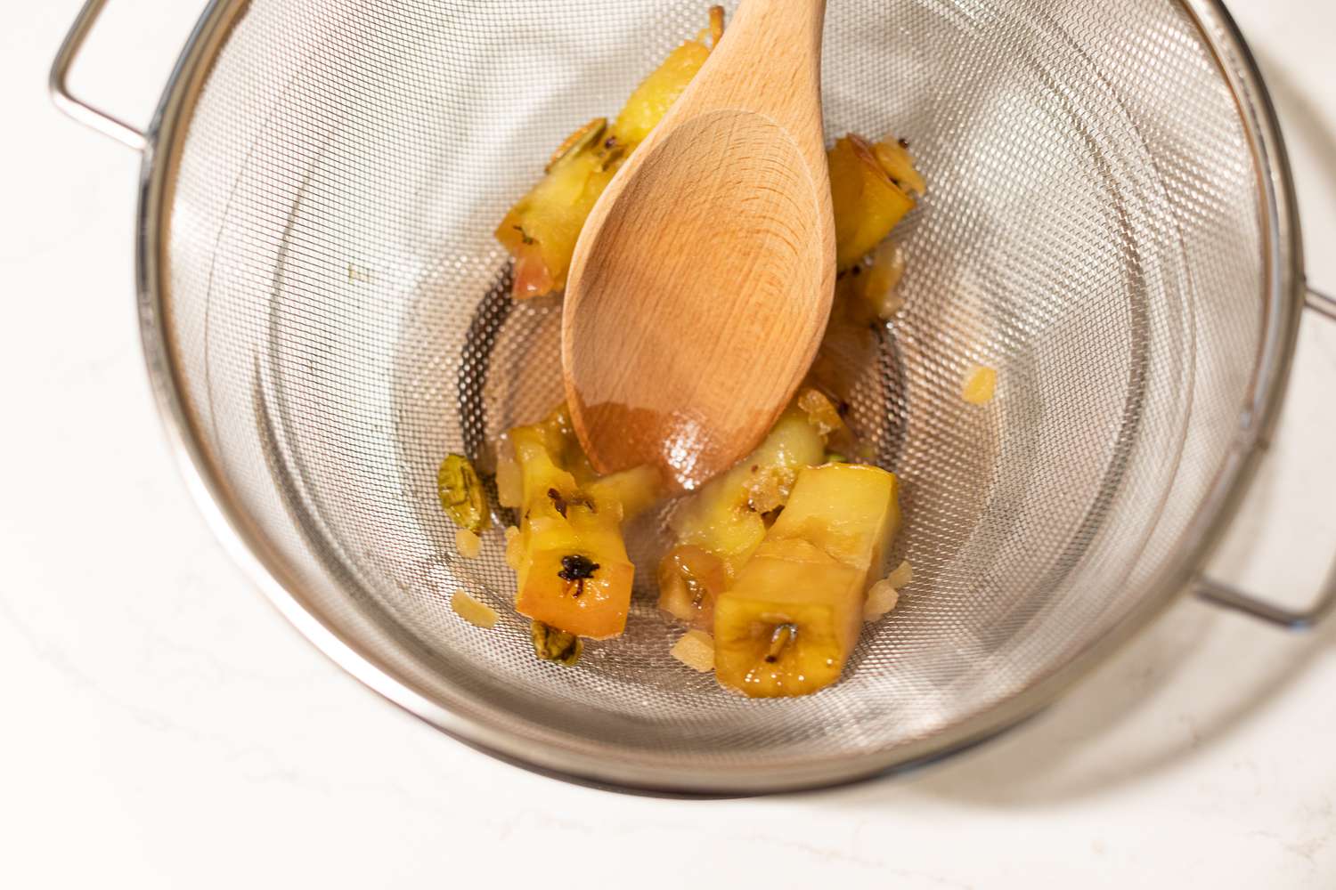 Strain the infusion for simple syrup