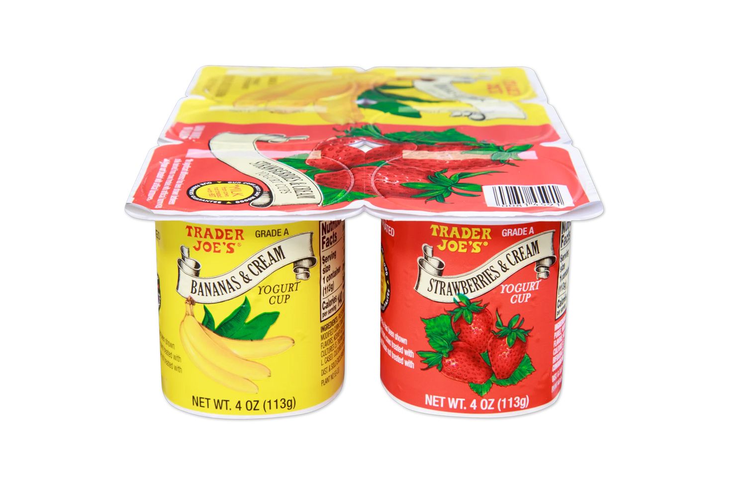 Trader Joe's banana & cream yogurt cups