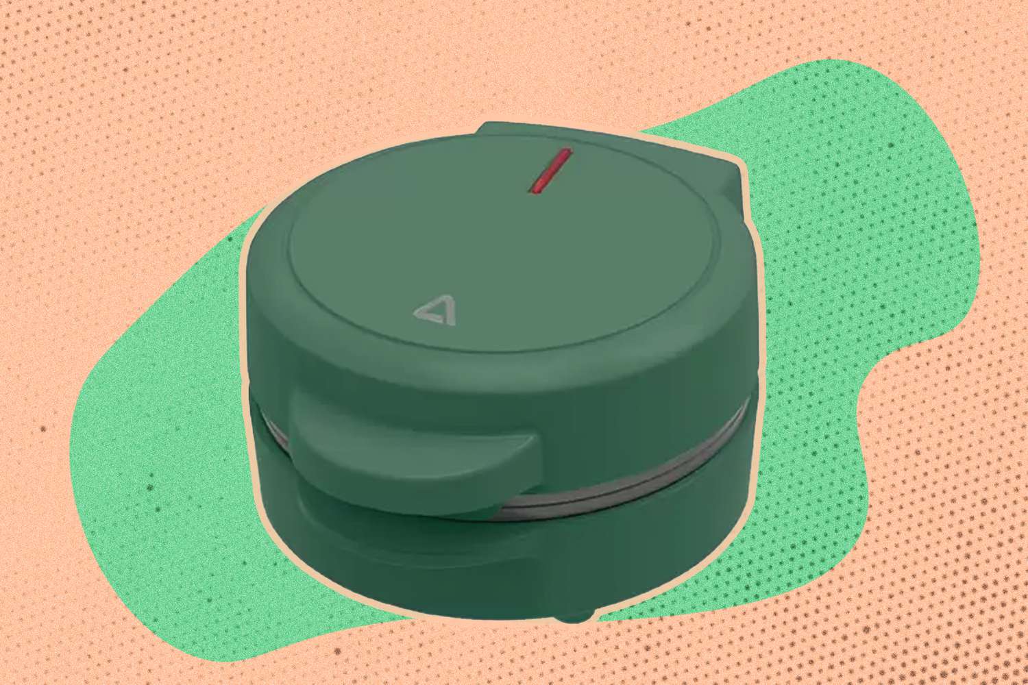 Ambiano Holiday Mini Waffle Maker against a graphic background