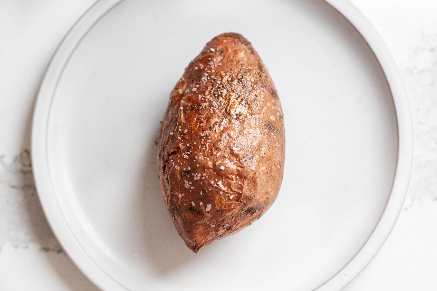 Microwave Sweet Potato on a Plate 