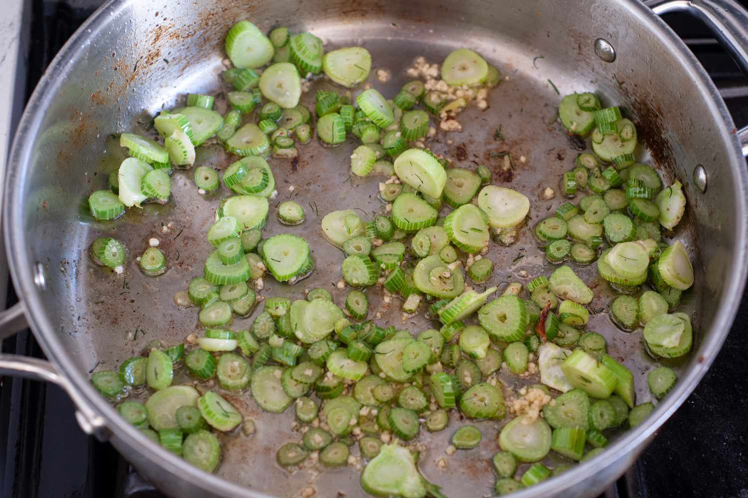 Sautéed the fennel stalk.