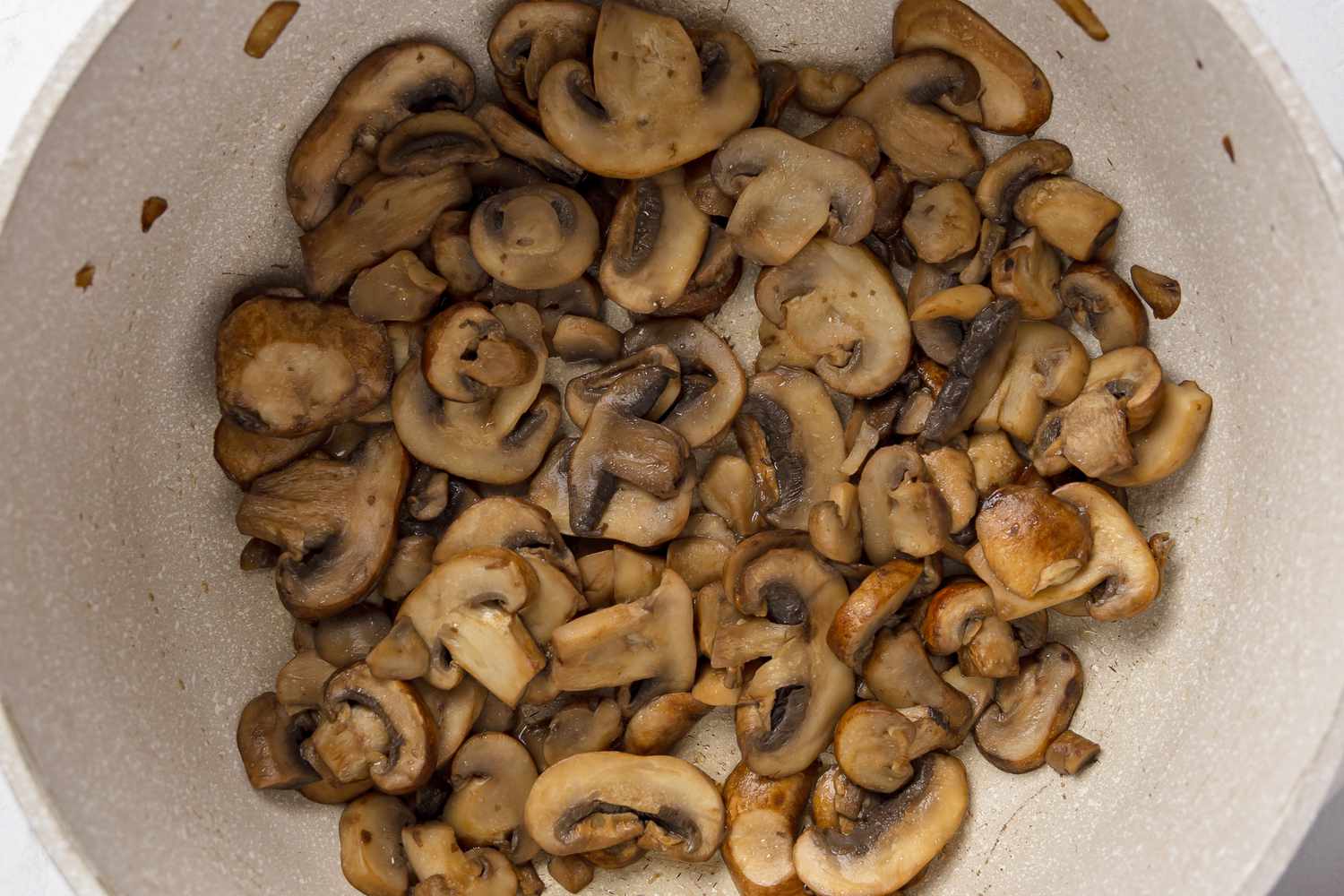 Mushrooms Sautéed in a Pot for Slow Cooker Green Bean Casserole Recipe