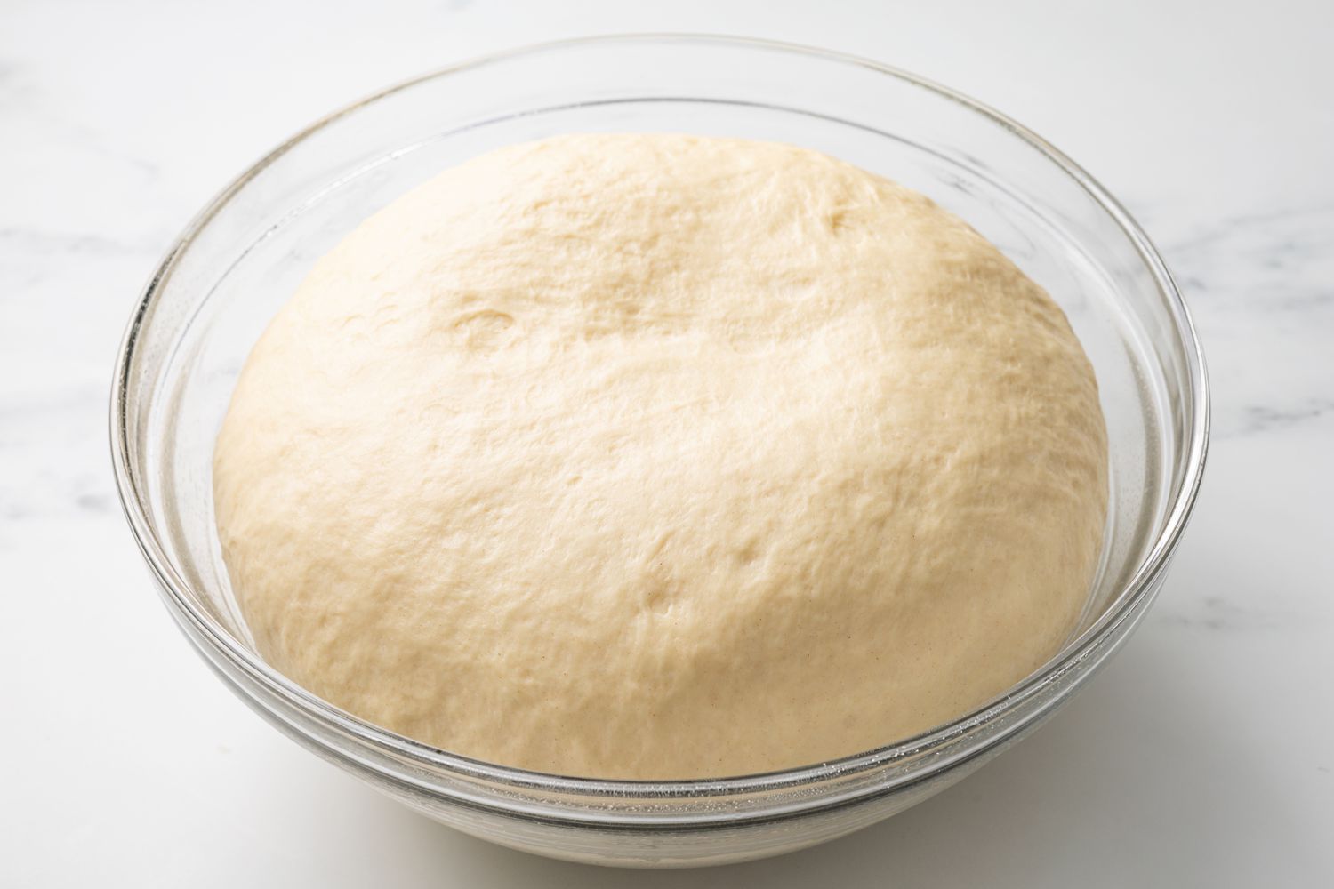 Pepperoni Roll Dough Risen in a Bowl 