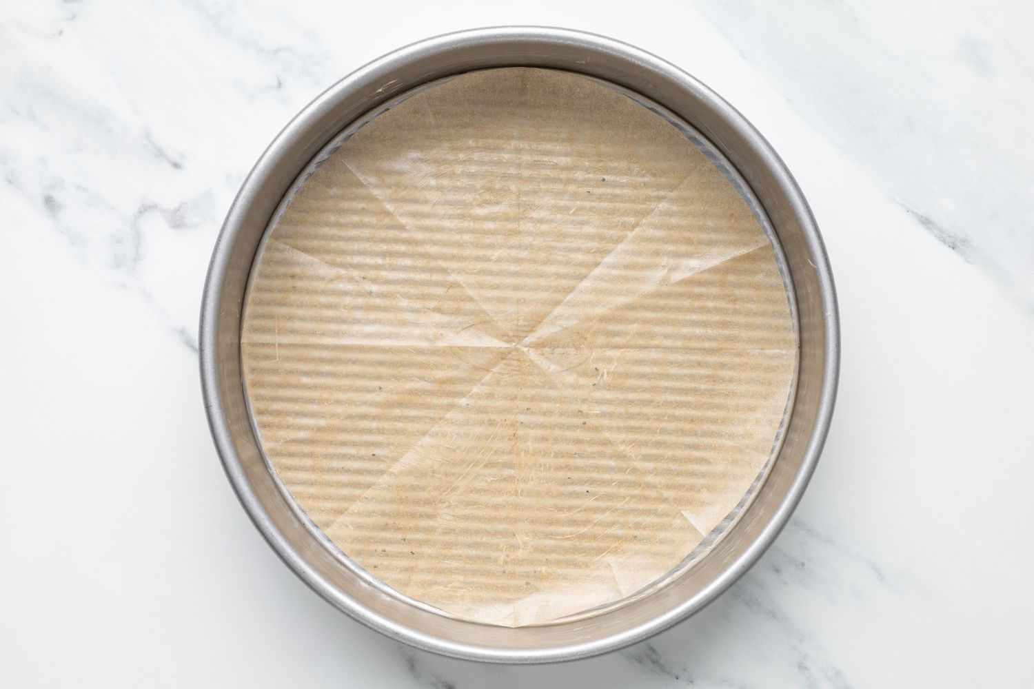 Parchment Lined Cake Round for Coffee Coconut Banana Bread Cake Recipe