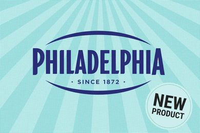 Logo of Philadelphia Cream Cheese with a New Product label