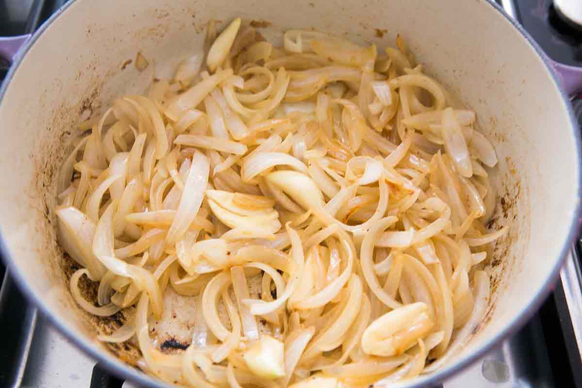 brown onions for braised rabbit recipe