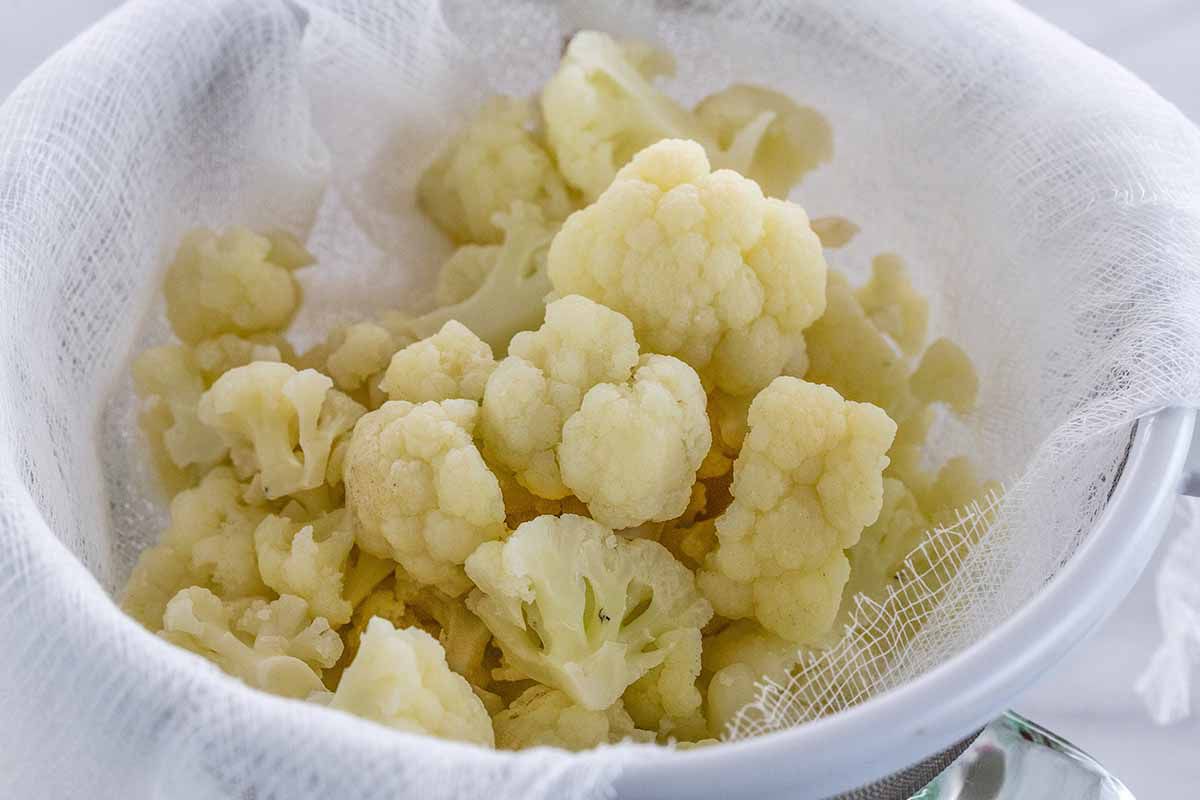 Gluten-Free Cauliflower Gnocchi Recipe drain the cauliflower