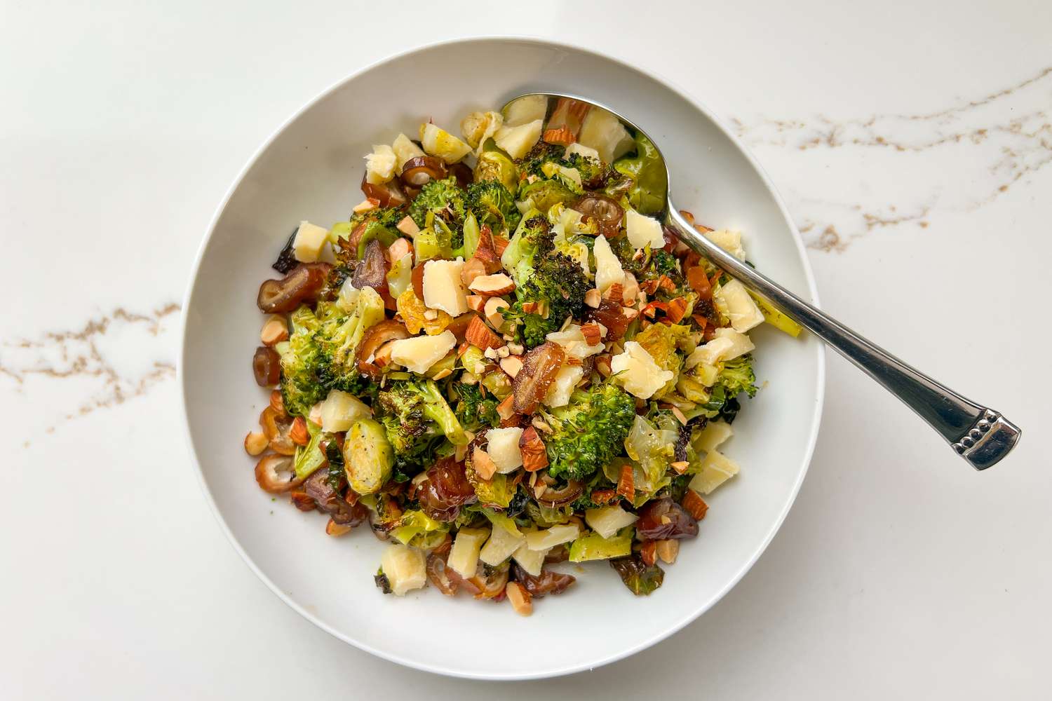 salad on a white bowl