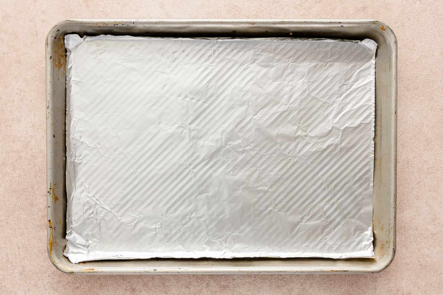 Tray Lined with Foil for Salmon Recipe