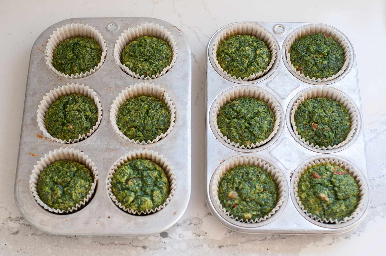 Bake the Kuku Sabzi until bright green and cooked through.