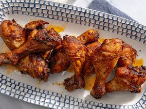 Spiced Chicken Drumsticks on a platter