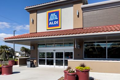 Outside view of an ALDI store