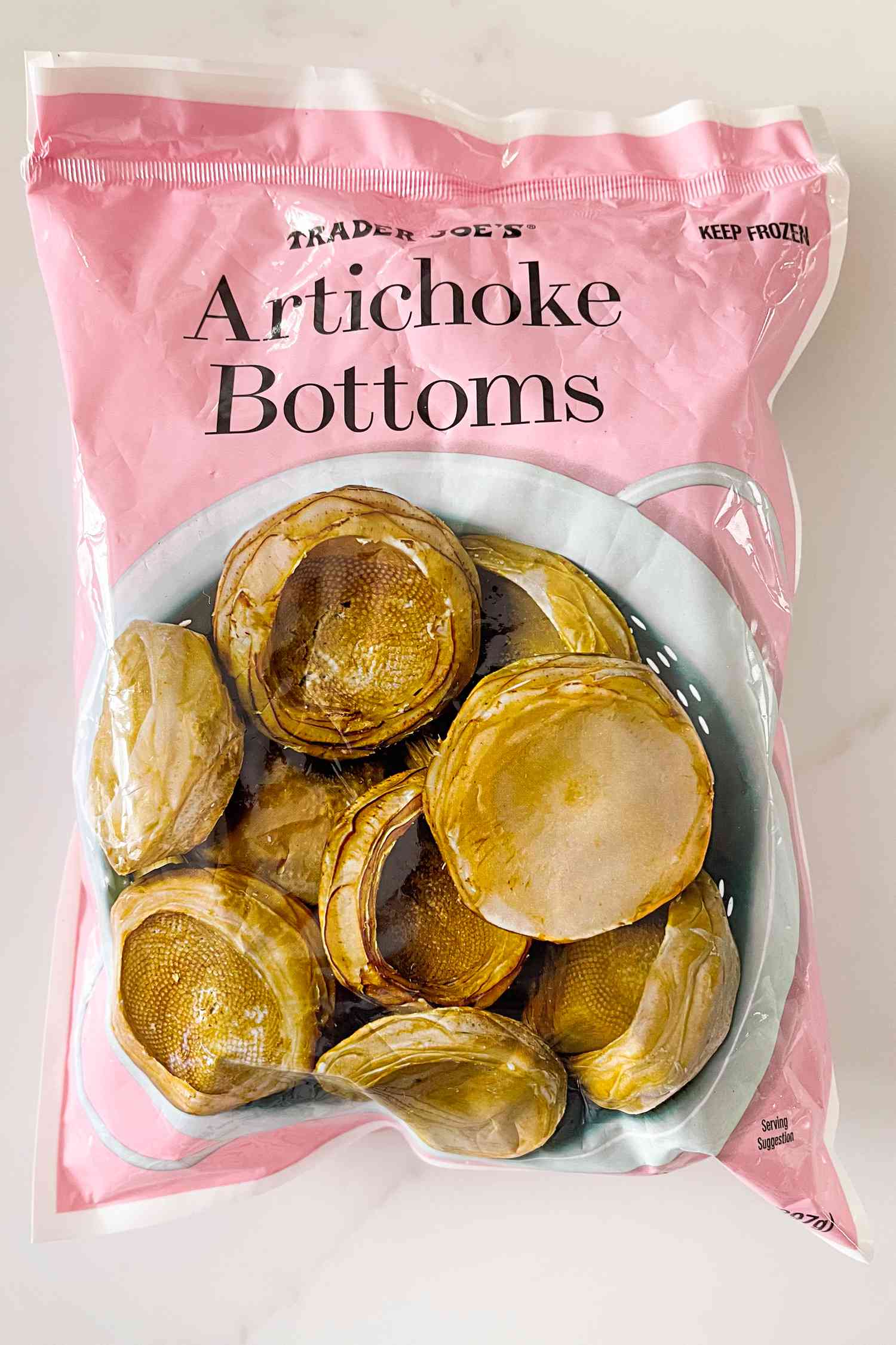 A bag of Trader Joe's artichoke bottoms