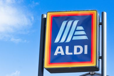 A large ALDI sign