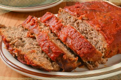 meatloaf on a white platter