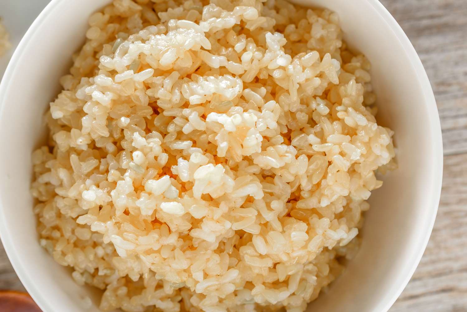 Brown rice in a bowl