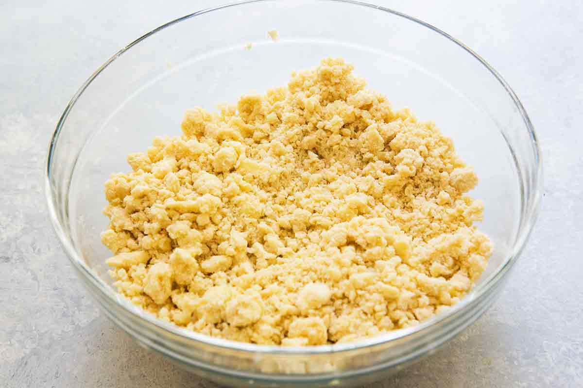 mix butter until incorporated with the dough for american flag pie