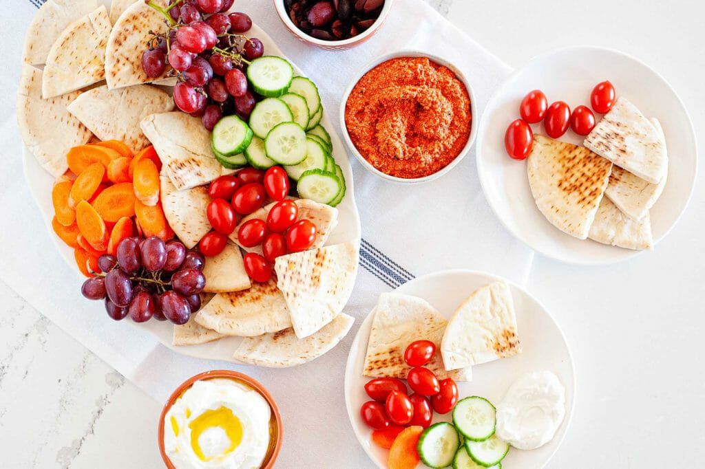 Mediterranean appetizer platter