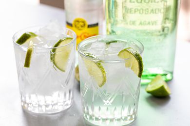 Texas ranch water made with tequila cocktails.