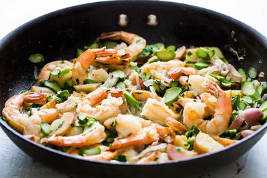 Skillet Shrimp Asparagus