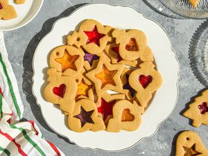 Stained Glass Cookies on a Plate