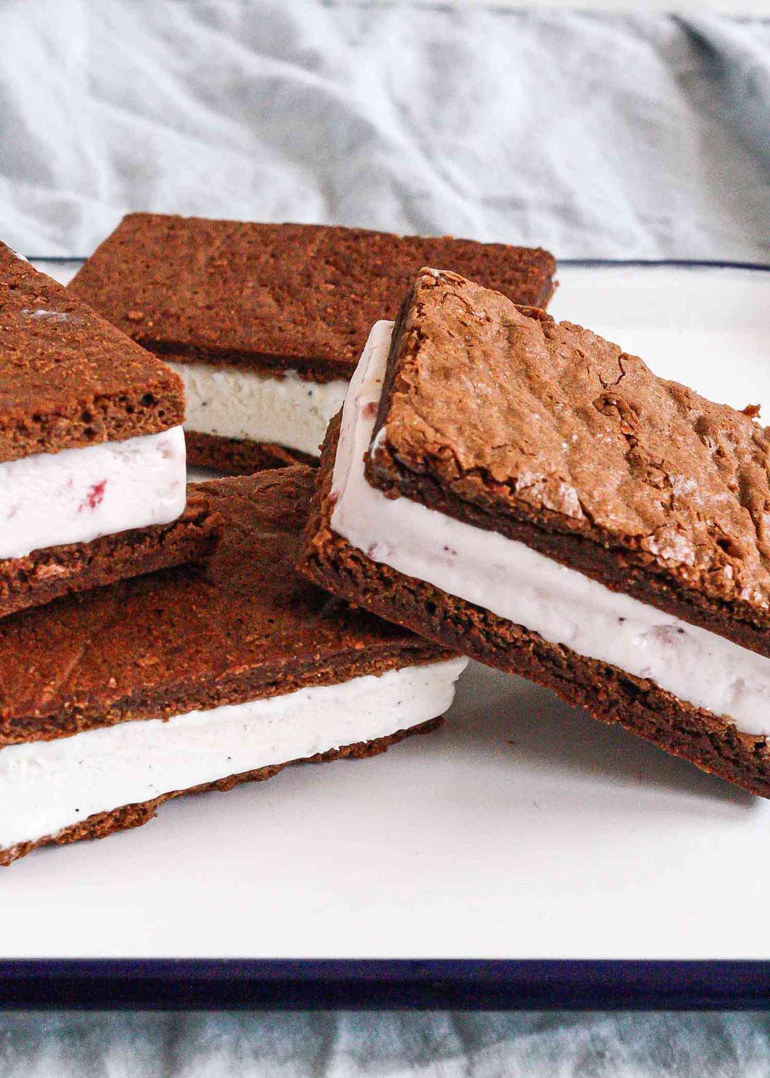 Ice Cream Sandwich Dessert - ice cream sandwiches in a row
